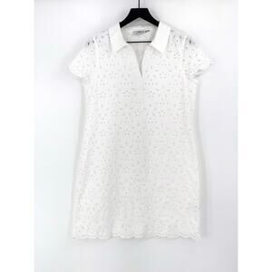 VINEYARD VINES Eyelet Margo Shirt Dress White 8